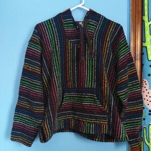 Rag Rug/Baja Hoodie Womens Medium Multicolor